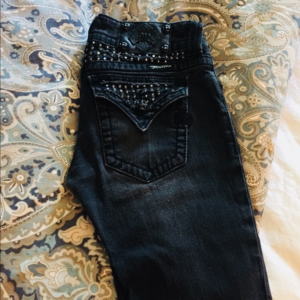 Miss Me black denim jeans